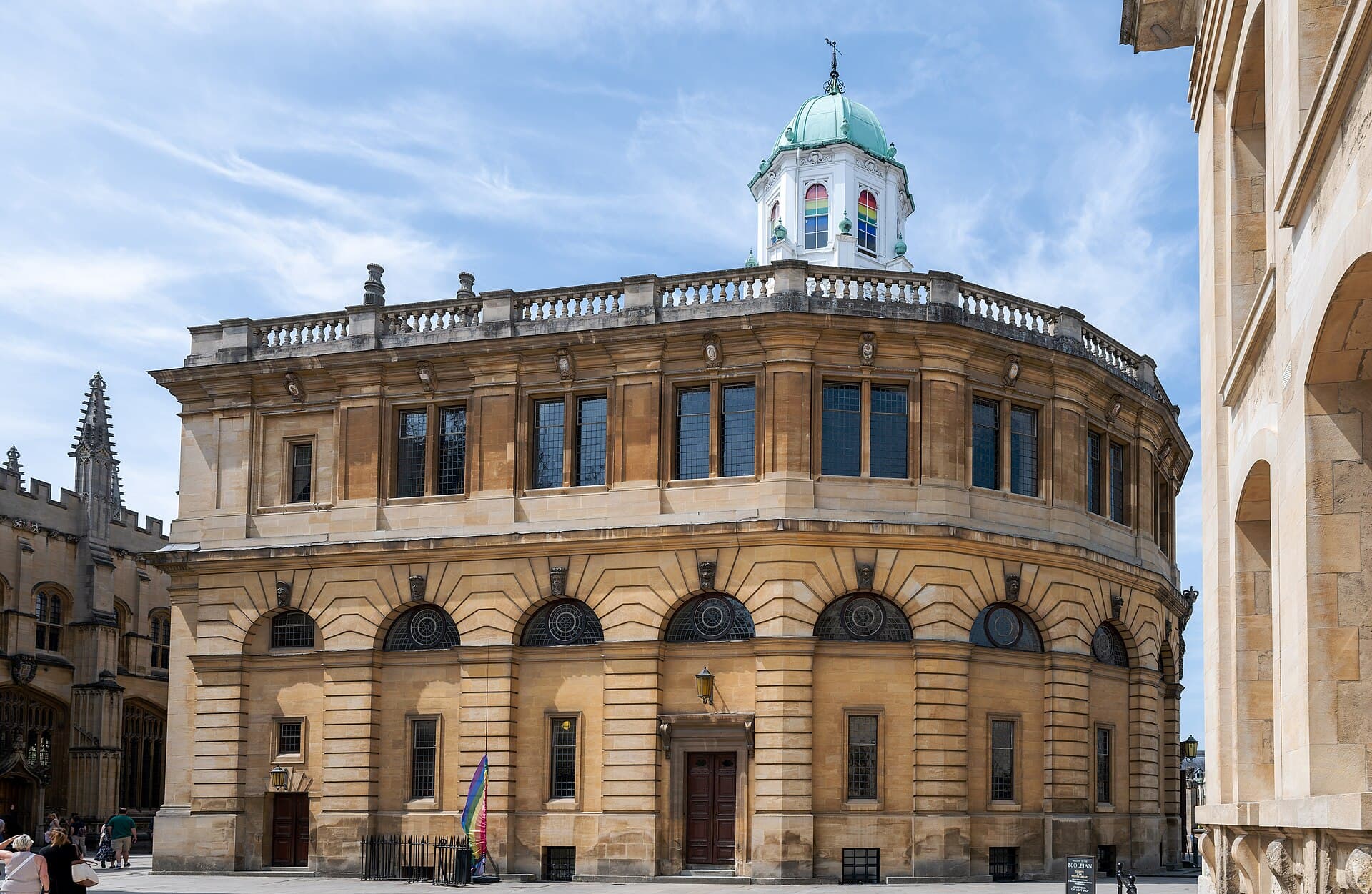 Christopher Wren's Sheldonian Theatre with the Bodleian Library beside it, Oxford